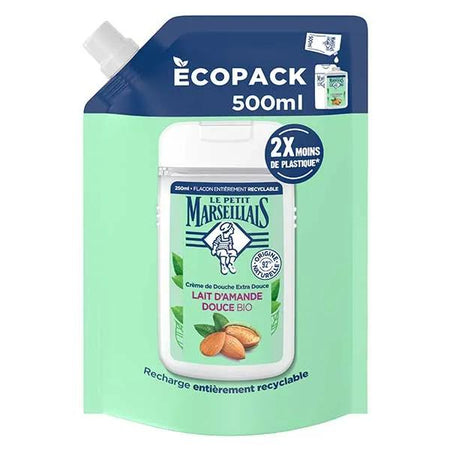 Le Petit Marseillais Recharge Crème de Douche Lait d'Amande Douce Bio 500ml