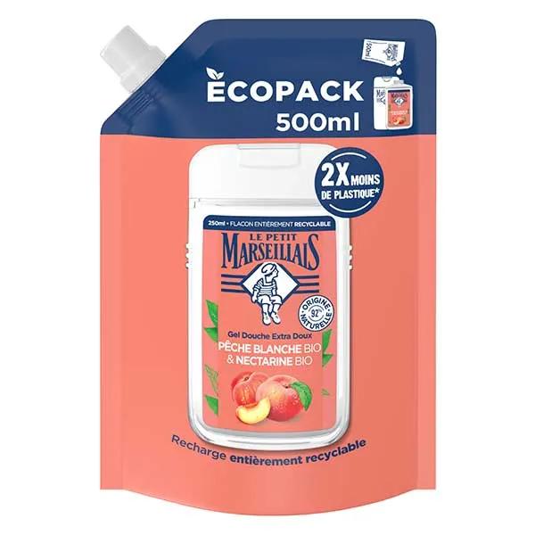 Le Petit Marseillais Recharge Gel Douche Pêche Blanche & Nectarine Bio 500 ml