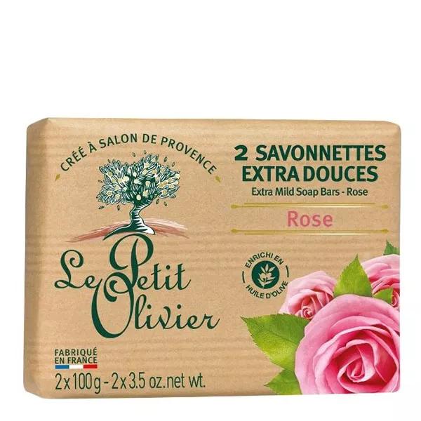 Le Petit Olivier - 2 Savonnettes Extra Douces - Rose 2 x 100g