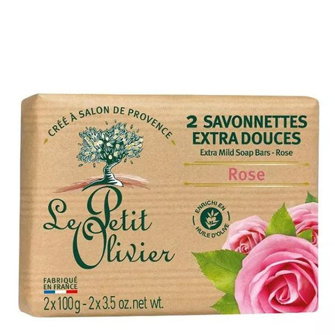 Le Petit Olivier - 2 Savonnettes Extra Douces - Rose 2 x 100g