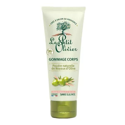 Le Petit Olivier Gommage Corps poudre naturelle de noyaux d'olive (200 ml)