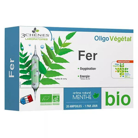 3 Chênes OligoVégétal Organic Iron 20 ampoules