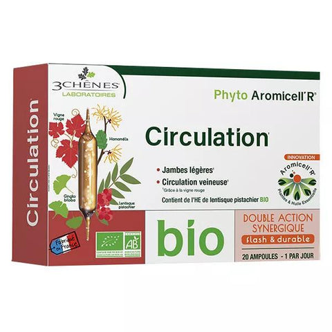 3 Chênes Phyto Aromicell'R Organic Circulation 20 ampoules