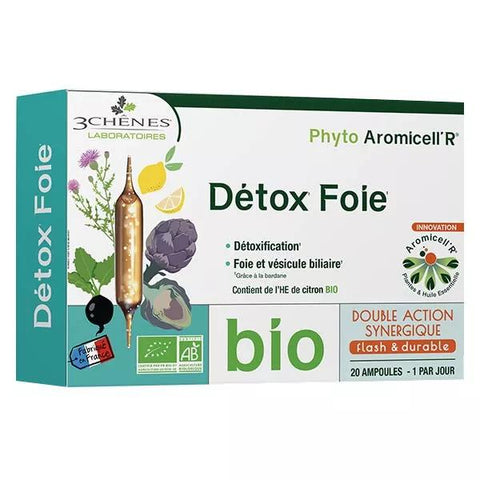 3 Chênes Phyto Aromicell'R Organic Liver Detox 20 ampoules