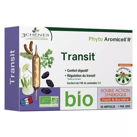 3 Chênes Phyto Aromicell'R Transit Organic 20 ampoules