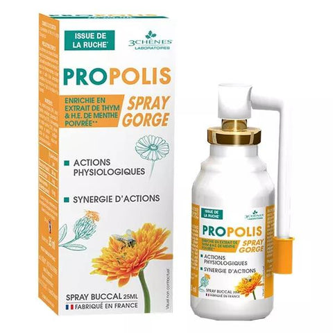 Les 3 Chênes Tonus & Immunity Propolis Throat Spray 25ml