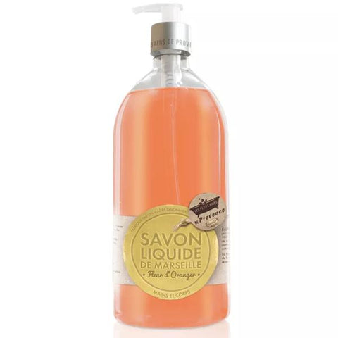Les Petits Bains de Provence Savon Liquide de Marseille Fleur d'Oranger 1L
