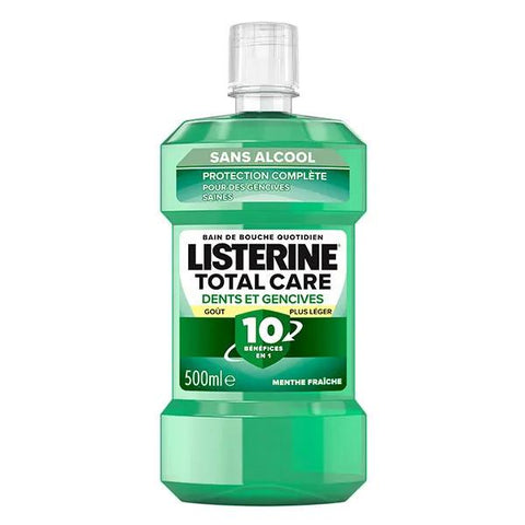 Listerine Total Care 10-in-1 Alcohol-Free Mouthwash for Teeth and Gums 500ml