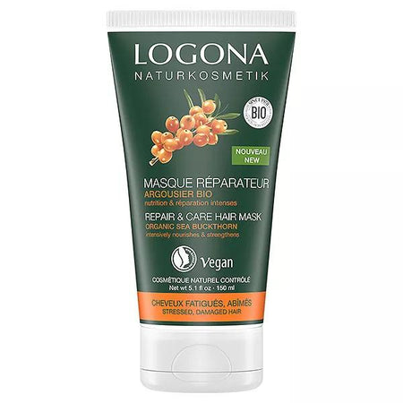 Logona Soins Capillaires Masque Réparateur à l'Argoursier Bio 150 ml