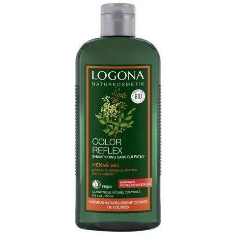 Logona Soins Capillaires Shampoing Color Reflex au Henné Bio 250ml