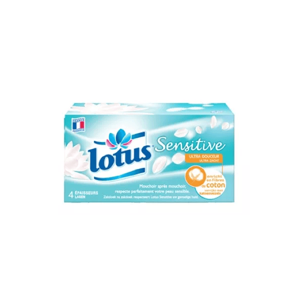 Lotus Pure Naturelle Mouchoirs Blancs Boite de 80