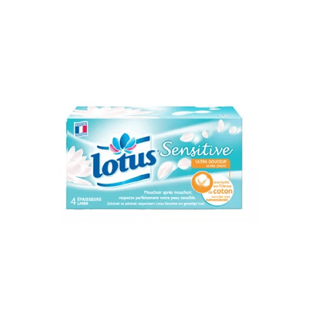 Lotus Pure Naturelle Mouchoirs Blancs Boite de 80