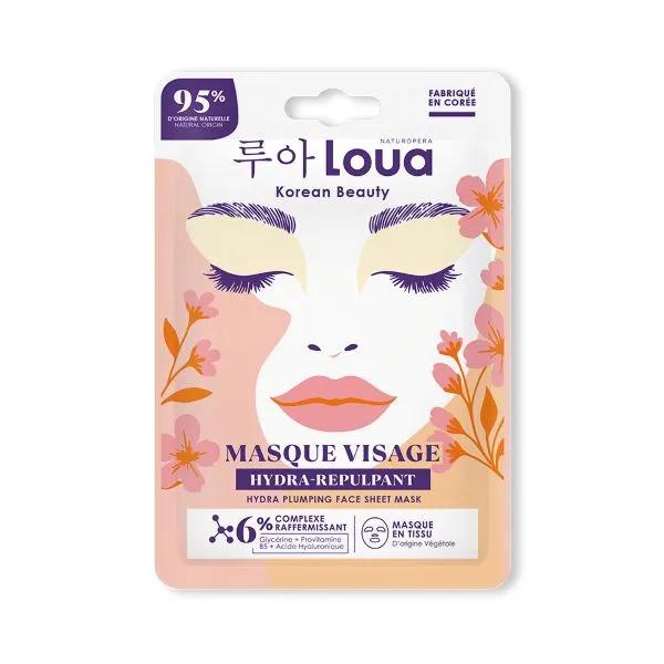 LOUA K-Beauty Masque coréen visage en tissu hydra-repulpant