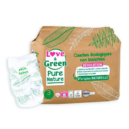 Love & Green Change Bébé Pure Nature Couche Écologique Taille 3 42 unités