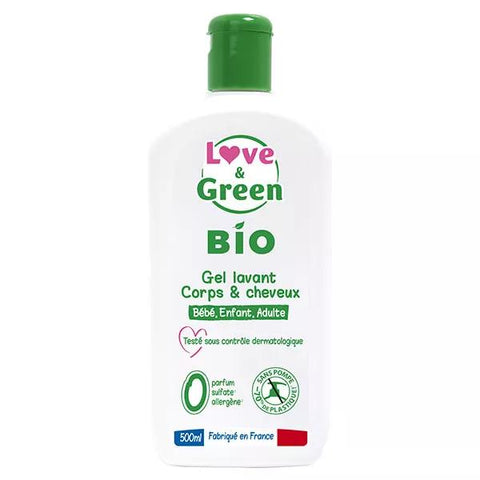 Love & Green Organic Hair and Body Wash 500ml