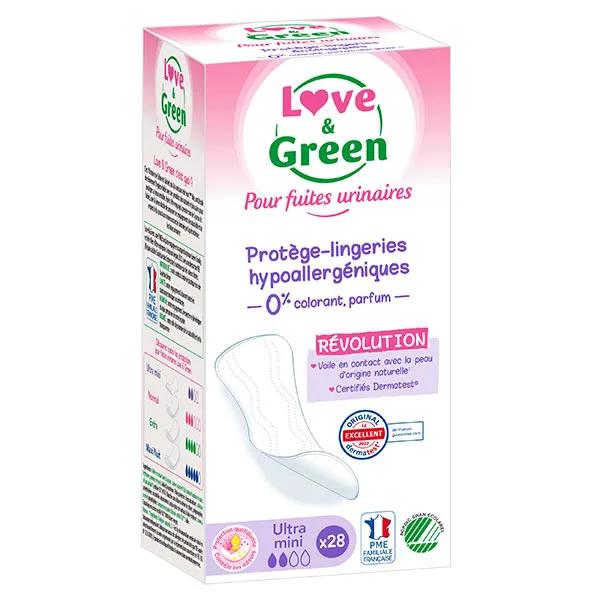 Love & Green Protèges Slips pour Fuites Urinaires Ultra Mini 28 unités