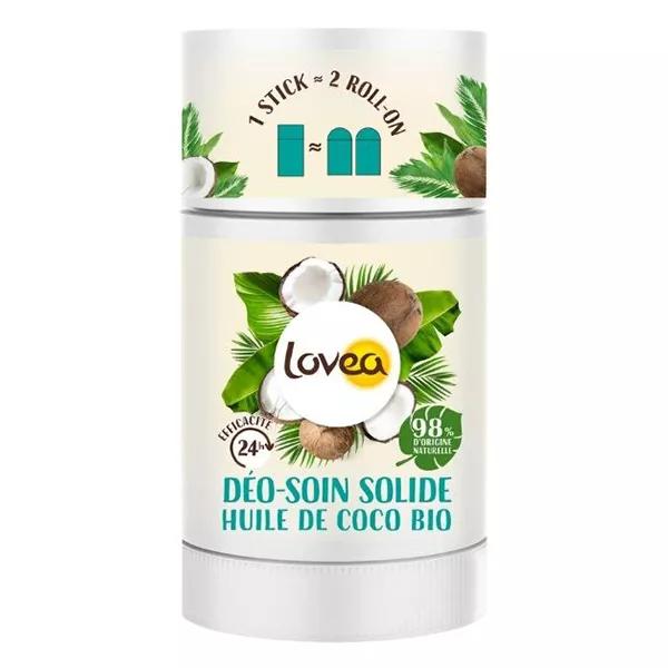 Lovea Déo-Soin Solide Déodorant Huile de Coco Bio efficacité 24h (50 g)