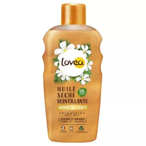 Lovea - Huile Sèche Scintillante Monoï de Tahiti Vegan (150 ml)