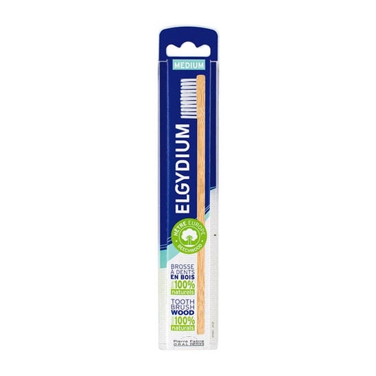Elgydium Brosse à dents éco bois moyen (1 pièce)