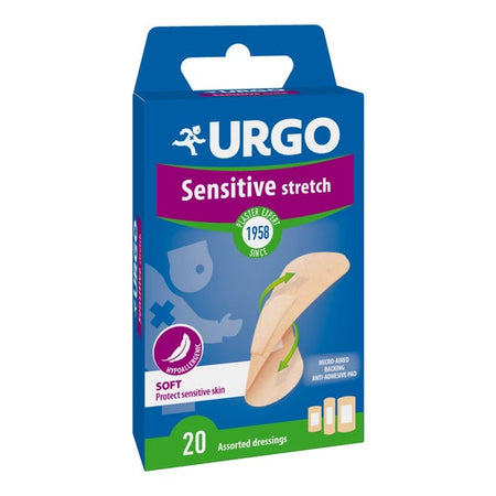 Urgo Sensitive Stretch Assortiment de 20 coussinets de pansements
