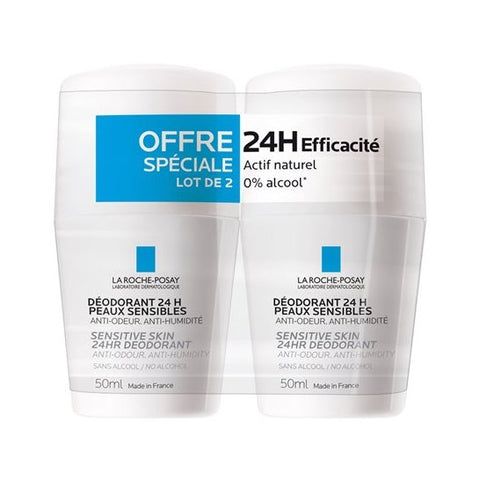 La Roche-Posay Déodorant Physiologique 24h Roll On (2 x 50 ml)