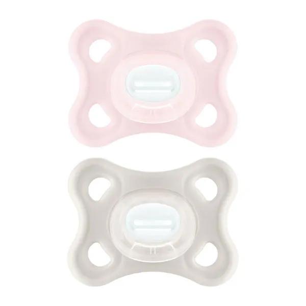 Mam Sucette Comfort Rose et Blanc 2-12 mois x2
