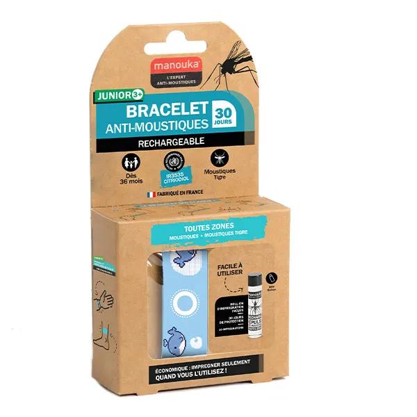 Manouka bracelet anti-moustique junior motif baleine