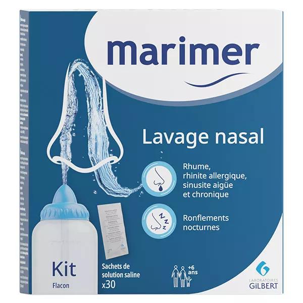 Marimer Kit Lavage Nasal grand volume + 30 Sachets de Solution Saline