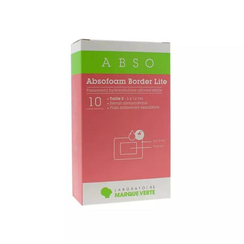 Marque Verte Absofoam Border Lite Hydrocellular Dressing 6cm x 12cm 10 units