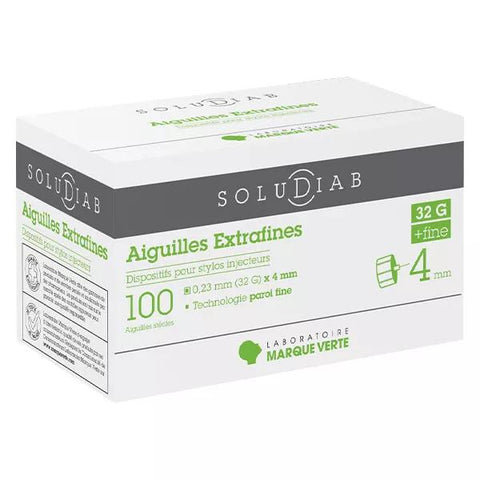 Marque Verte Soludiab Ultrafine Needle for Insulin Pen 4mm 32G 100 units