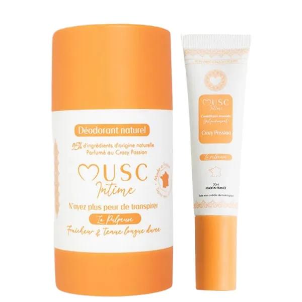 Musc Intime Duo Parfumé Crazy Passion - Déodorant 50 g et Gel Parfumé 30 ml