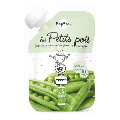 Popote Vegetable Pea Pouch 4+ Months Organic 120g