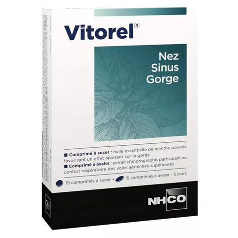NHCO Vitorel Nose Sinus Throat 15 lozenges + 15 tablets