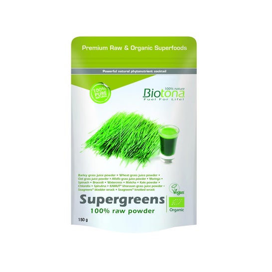 Biotona Supergreens poudre super-aliment bio (150 g)