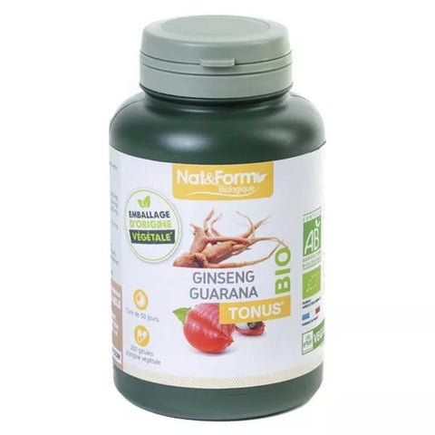 Nat & Form Organic Ginseng Guarana 200 capsules