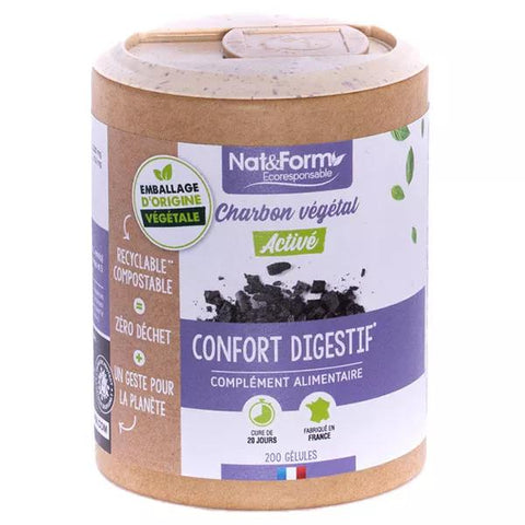 Nat&Form Activated Charcoal capsules (120 count)