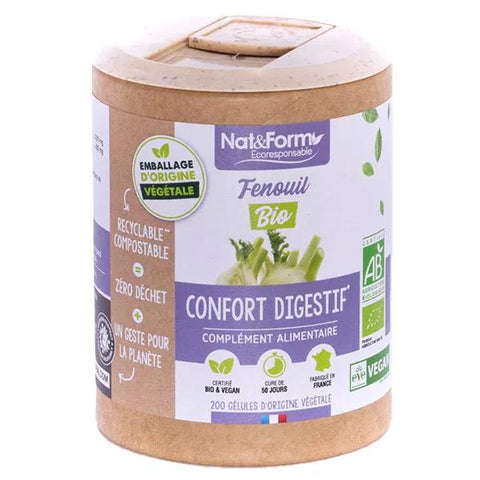 Nat & Form Eco-friendly Organic Fennel 200 capsules
