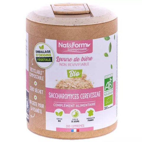 Nat & Form Eco-Responsible Organic Brewer's Yeast (200 tablets)