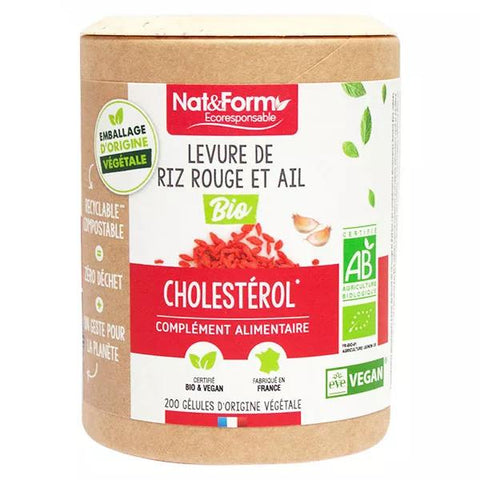 Nat & Form Eco-friendly Red Yeast Rice & Organic Garlic 200 vegetable capsules