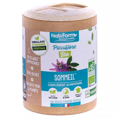Nat & Form Eco-friendly Organic Passionflower 200 capsules