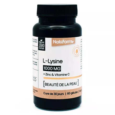 Nat & Form L-Lysine + Zinc & Vitamin C Skin beauty 60 capsules