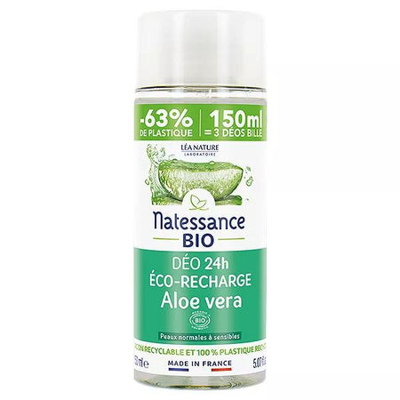 Natessance Déodorant Bio Déodorant 24h Aloe Vera Eco-Recharge 150ml