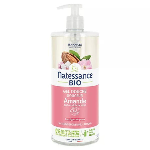 Natessance Almond Shower Gel Vine Peach Scent 1L