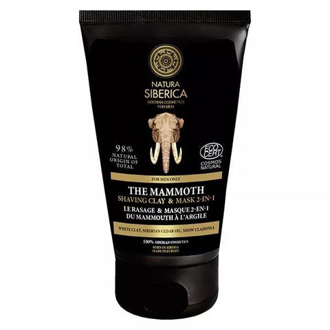 Natura Siberica Rasage & Masque 2 en 1 du Mammouth à l'Argile (150 ml)
