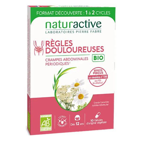 Naturactive Règles Douloureuses Crampes Abdominales BIO 10 gélules