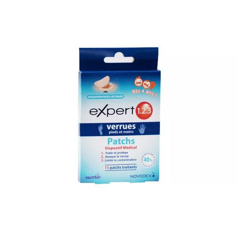 Novodex Expert 1.2.3 Warts Feet and Hands 15 patches
