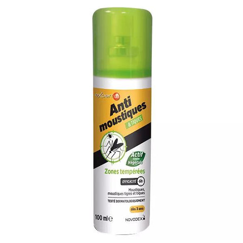 Novodex Expert 123 Anti-Moustiques et Tiques Zones Tempérées 100 ml