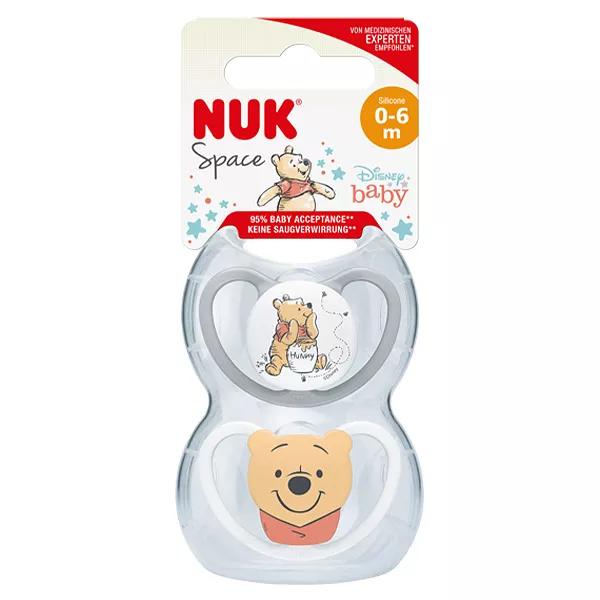 Nuk 2 sucettes SPACE 0-6m Winnie l'ourson