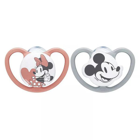 Nuk Space Silicone Pacifier 0m+ Minnie Twin Pack