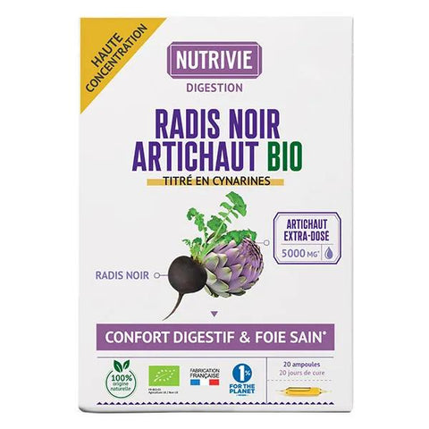 Nutrivie Organic Black Radish Artichoke 20 ampoules